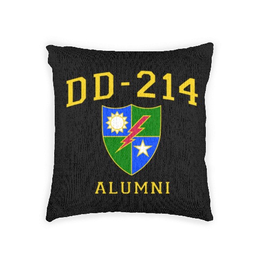 US Army Ranger Veteran DD214 Alumni Logo Insignia Woven Pillows