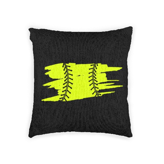 Softball Catcher Baseball Pitcher Bat Ball Player Woven Pillows