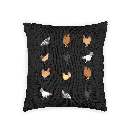 Chicken Lovers Henhouse Farm Chicken Coop Woven Pillows