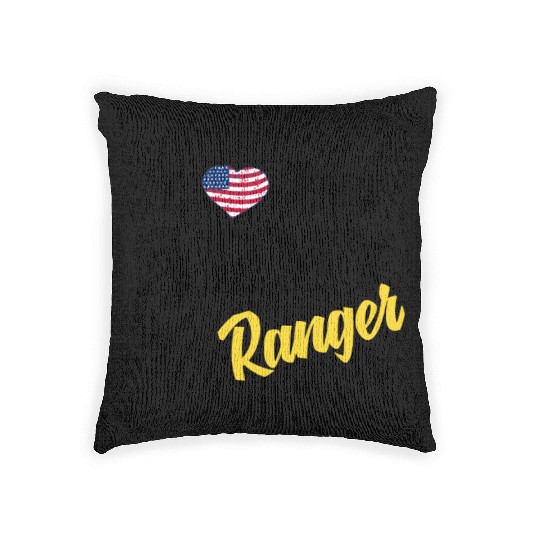 Proud US Army Ranger American Military Family Flag Woven Pillows