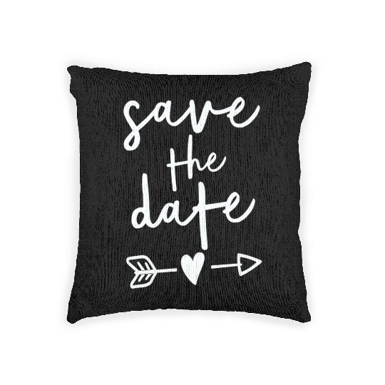 Bride Couple Engagement Save The Date Wedding Woven Pillows