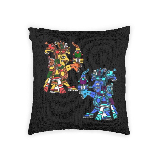 Aztec God Mayan Civilization Inca Culture Gift Woven Pillows