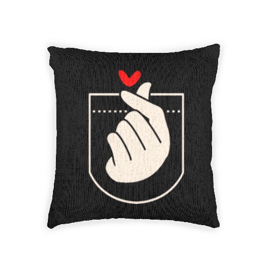 Kdrama Pocket Heart Finger Korean Drama Kpop Korea Woven Pillows