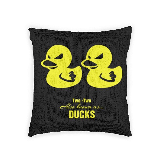 Poker - Yellow 2-2 "Ducks" Pocket Twos, Deuces Woven Pillows