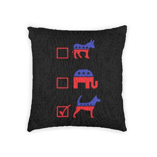 Republican Dog Voting Ballot Paper Democrat Woven Pillows