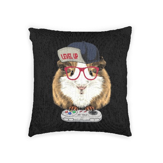 Guinea pig Video Game Wildlife Animal Guinea Woven Pillows