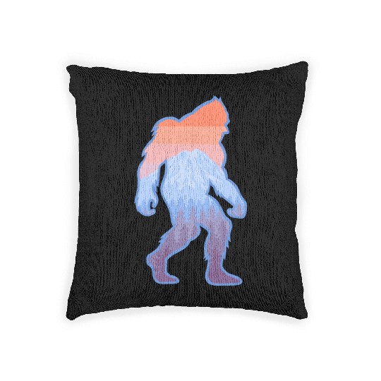 Mt Rainier Bigfoot Sasquatch Woven Pillows