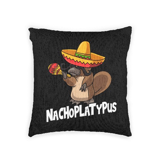 Nachoplatypus Cinco De Mayo Platypus Gifts Fiesta Woven Pillows
