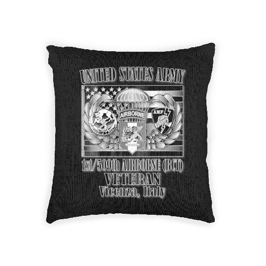 1 509th Airborne BCT Veteran Back Design Woven Pillows
