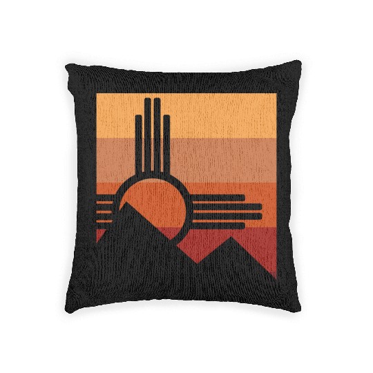 Zia Sun New Mexico Zia Mountains Woven Pillows