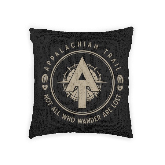 Appalachian Trail Logo Hiking Wander in the US Woven Pillows