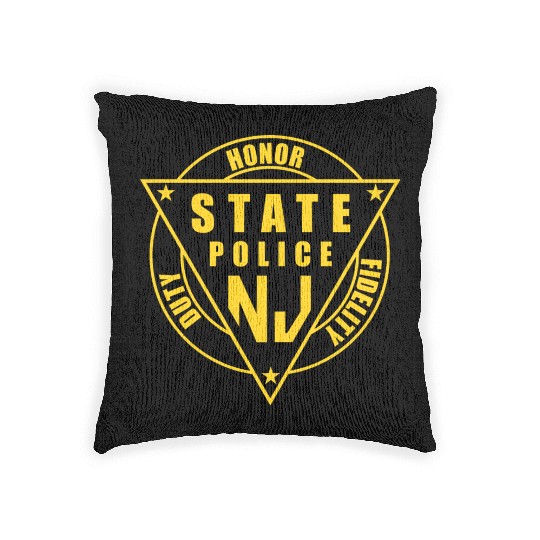 jersey state police Woven Pillows