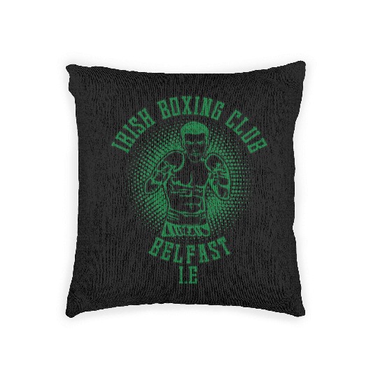 Irish Boxing Club Belfast Boxer Gifts Boxing Lover Woven Pillows