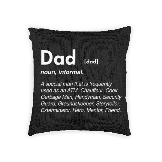 Funny dad definition Woven Pillows