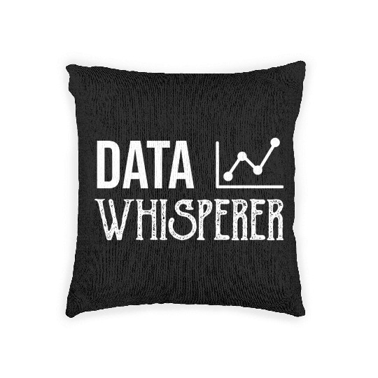 Data Whisperer Funny Software Computer Engineering Woven Pillows