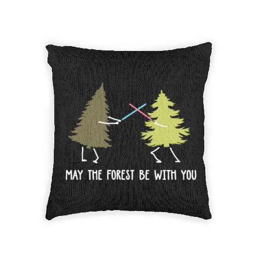 May the forest be with you Woven Pillows