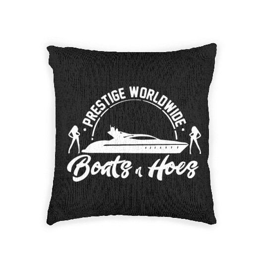 boats and hoes step brothers Woven Pillows