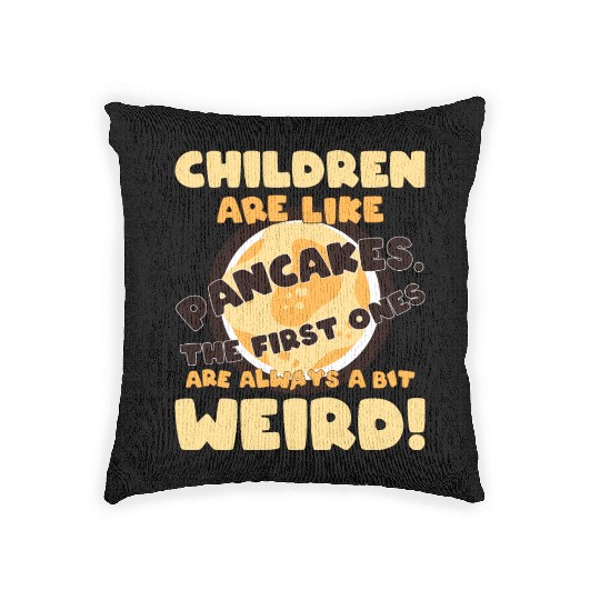 Kids big brother sister black humor sarkasm Woven Pillows