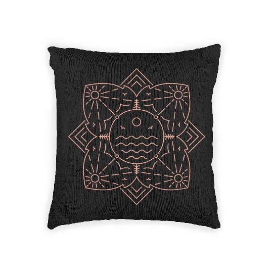 Nature Mandala 2 Woven Pillows