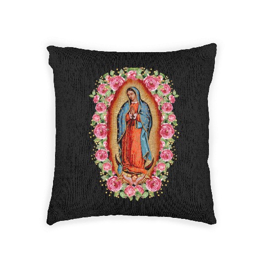 Our Lady Virgen De Guadalupe Virgin Mary Woven Pillows