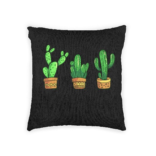 Plant Mom Funny Cactus Succulent Woven Pillows