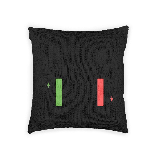 Anatomy of a Candlestick (Black Fonts and Lines). Woven Pillows