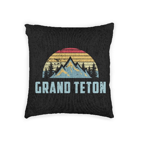 Grand Teton National Park Wyoming Mountain Sweat S Woven Pillows