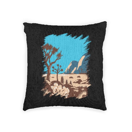 Joshua Tree National Park California Woven Pillows