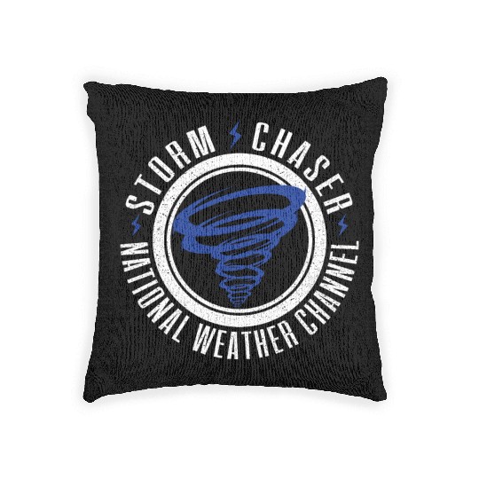 National Weather Channel Crew Funny Storm Chaser Woven Pillows