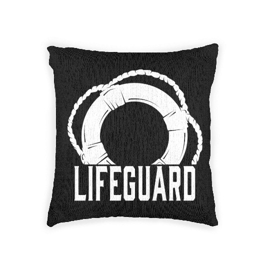 Lifeguard Water Rescue Lifesaver Woven Pillows