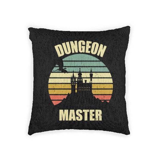 Dungeon Master - Bez I'm DM Smiles Retro Dragon Woven Pillows