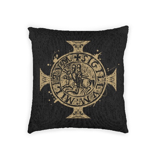 Vintage Knight Templar Knights Templar Woven Pillows