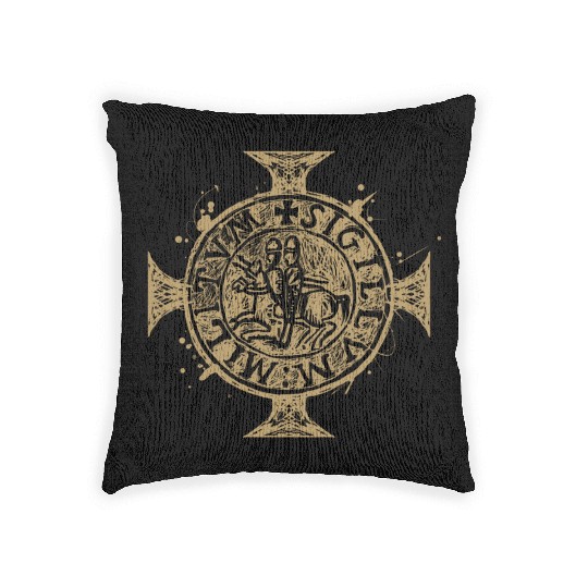 Vintage Knight Templar Knights Templar Woven Pillows