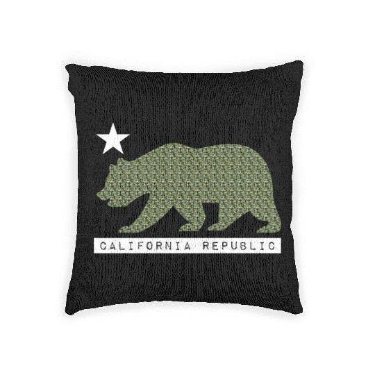 California Bear Woven Pillows