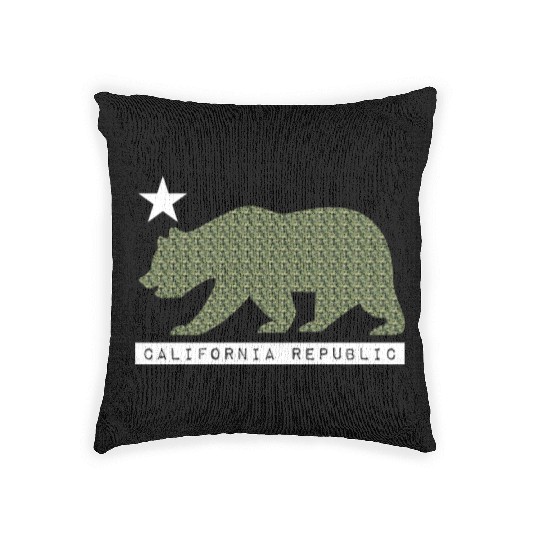 California Bear Woven Pillows