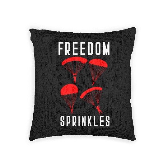 Paratrooper Freedom Sprinkles Airborne Military So Woven Pillows