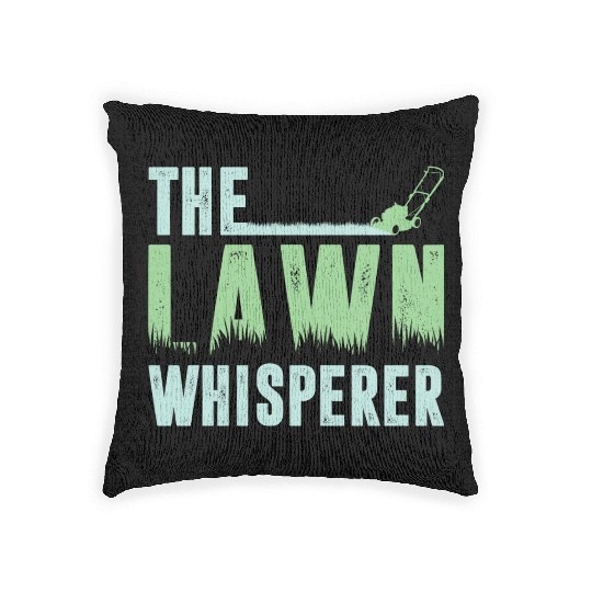 Funny Lawn Mowing The Lawn Whisperer Woven Pillows