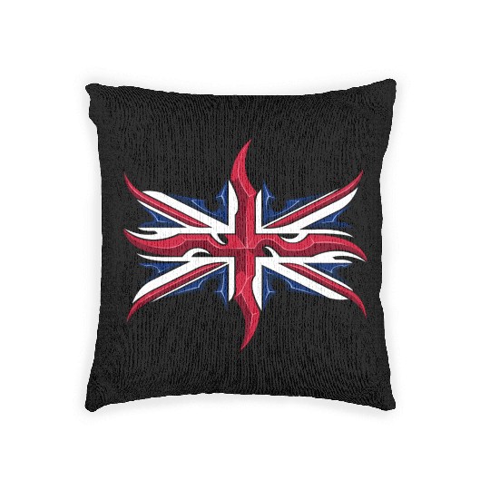 Union Jack British Flag Resistance Style Woven Pillows
