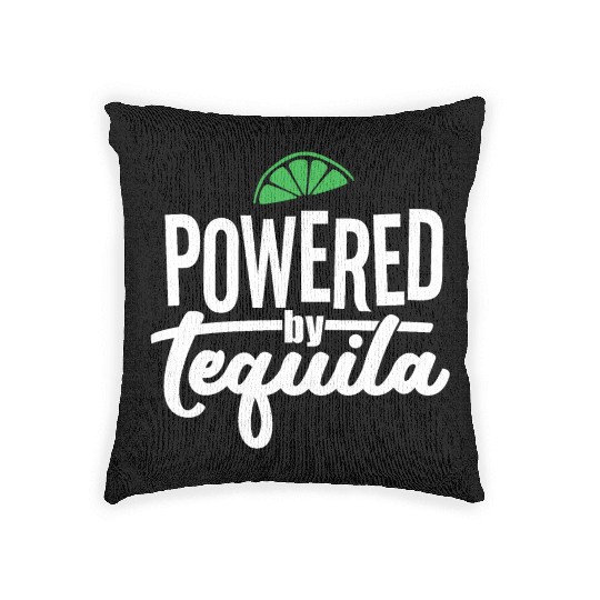 Powered by Tequila Woven Pillows