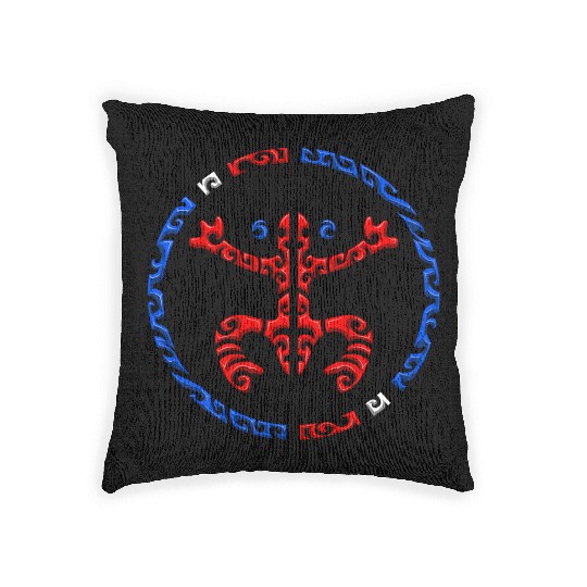 Puerto Rico Coqui Frog Taino Boricua Tribal Woven Pillows