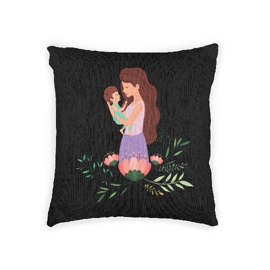 I Love You, Mama & Baby Woven Pillows, Mommy and Me Woven Pillows