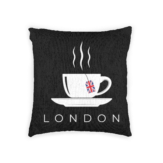 London English Tea England Union Jack British Gift Woven Pillows