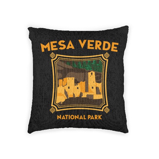 Mesa Verde National Park Novelty Graphic Design Woven Pillows