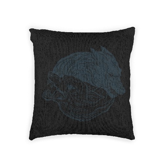 Wolf in moon light Werewolf Wolves Woven Pillows