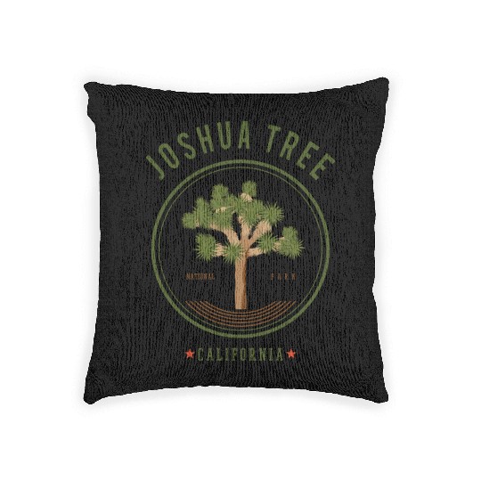 Joshua Tree National Park Woven Pillows California Trees