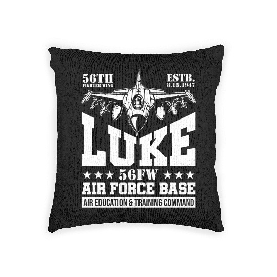 Luke Air Force Base USAF F35 Fighter Wing Woven Pillows