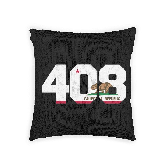 Area Code 408 San Jose California Woven Pillows