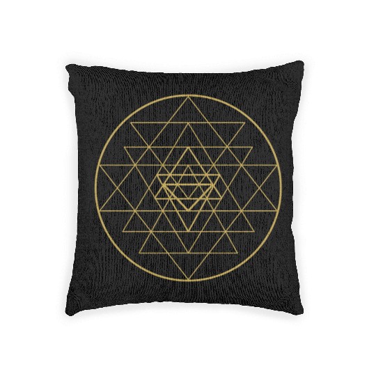 Sri Yantra Sacred Geometry Chakra Mandala Gifts Woven Pillows