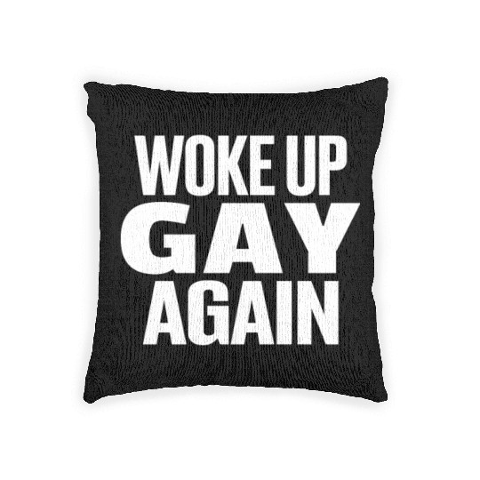Gay Couple Homosexual LGBTQ Queer Pride Woven Pillows