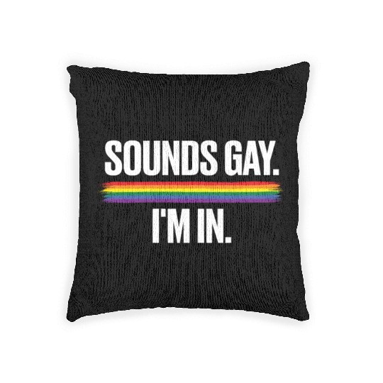 Gay Couple Homosexual LGBTQ Queer Pride Woven Pillows
